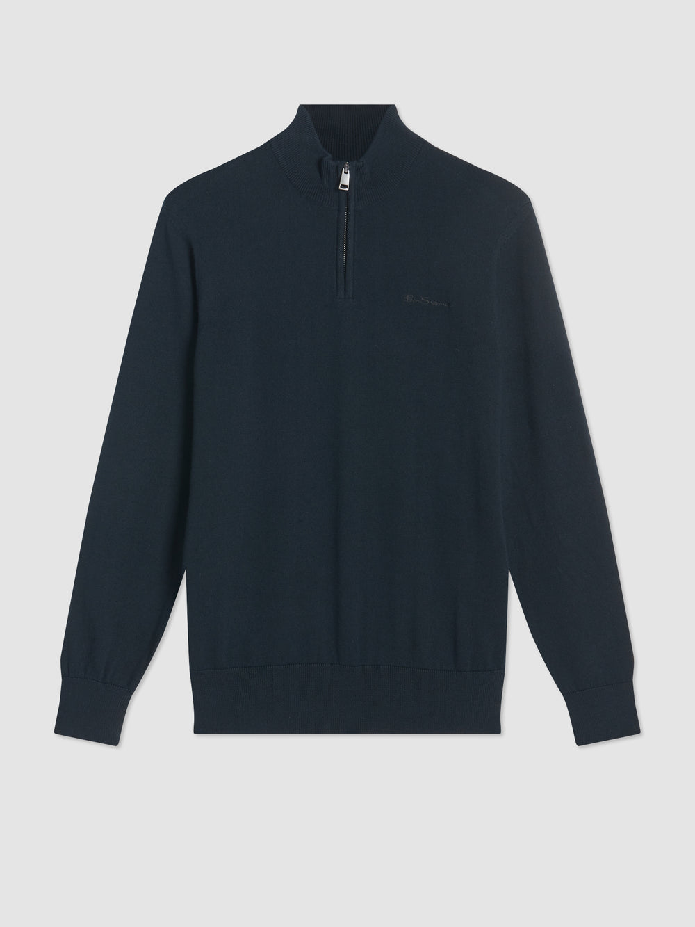 MERINO HALF ZIP BLACK