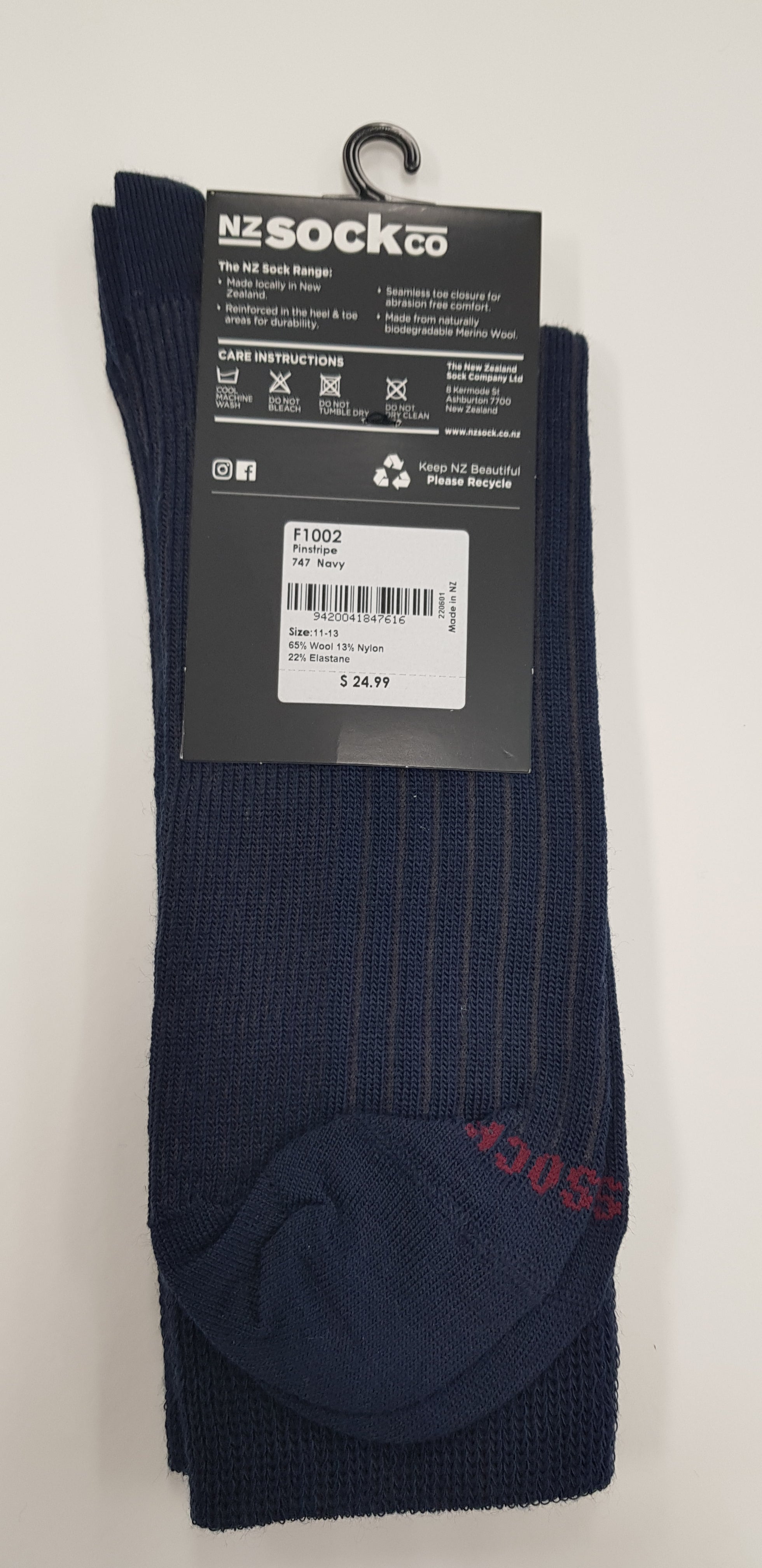 Sock Pinstripe Navy