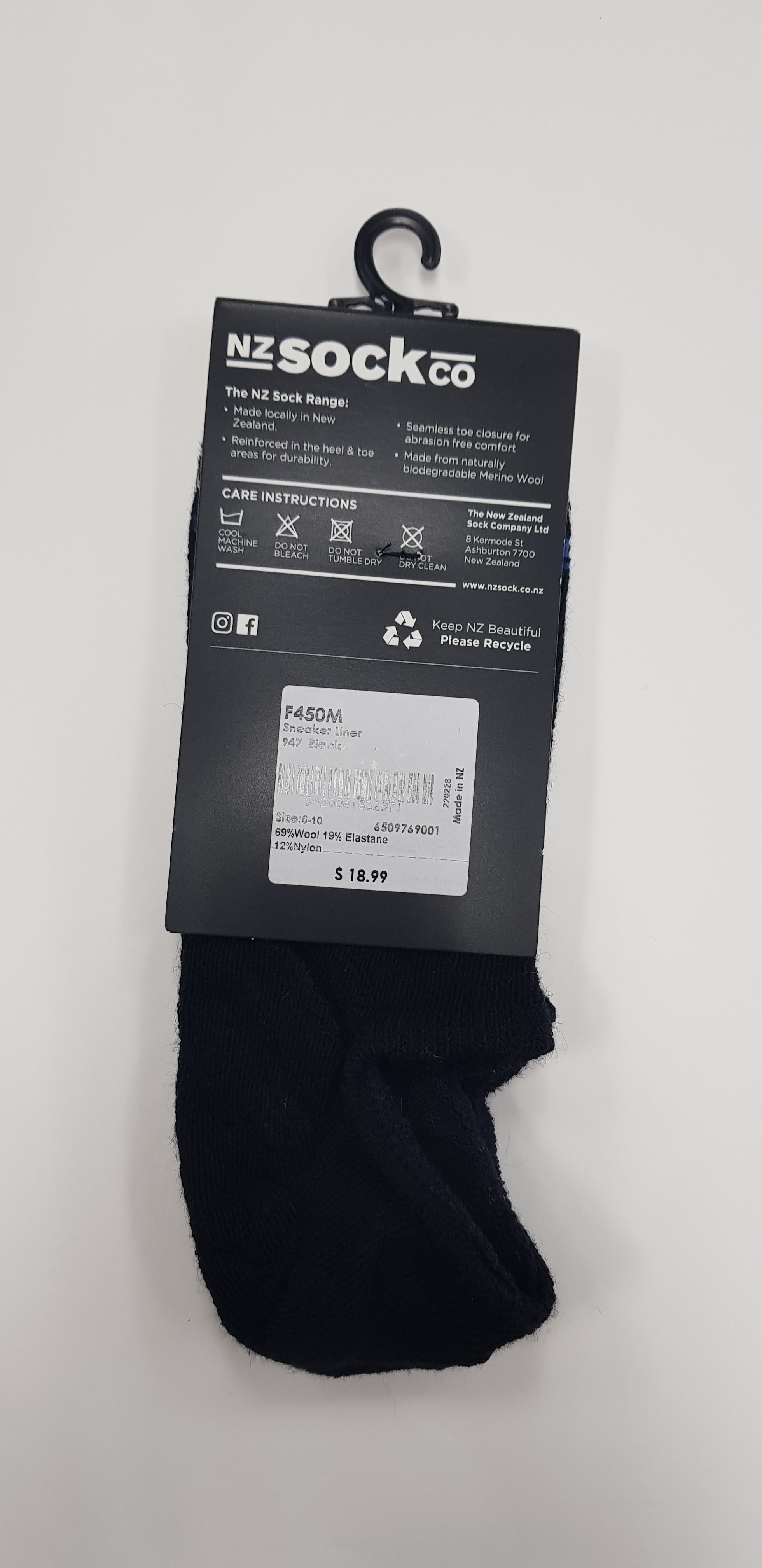 Sock Merino Sneaker Black