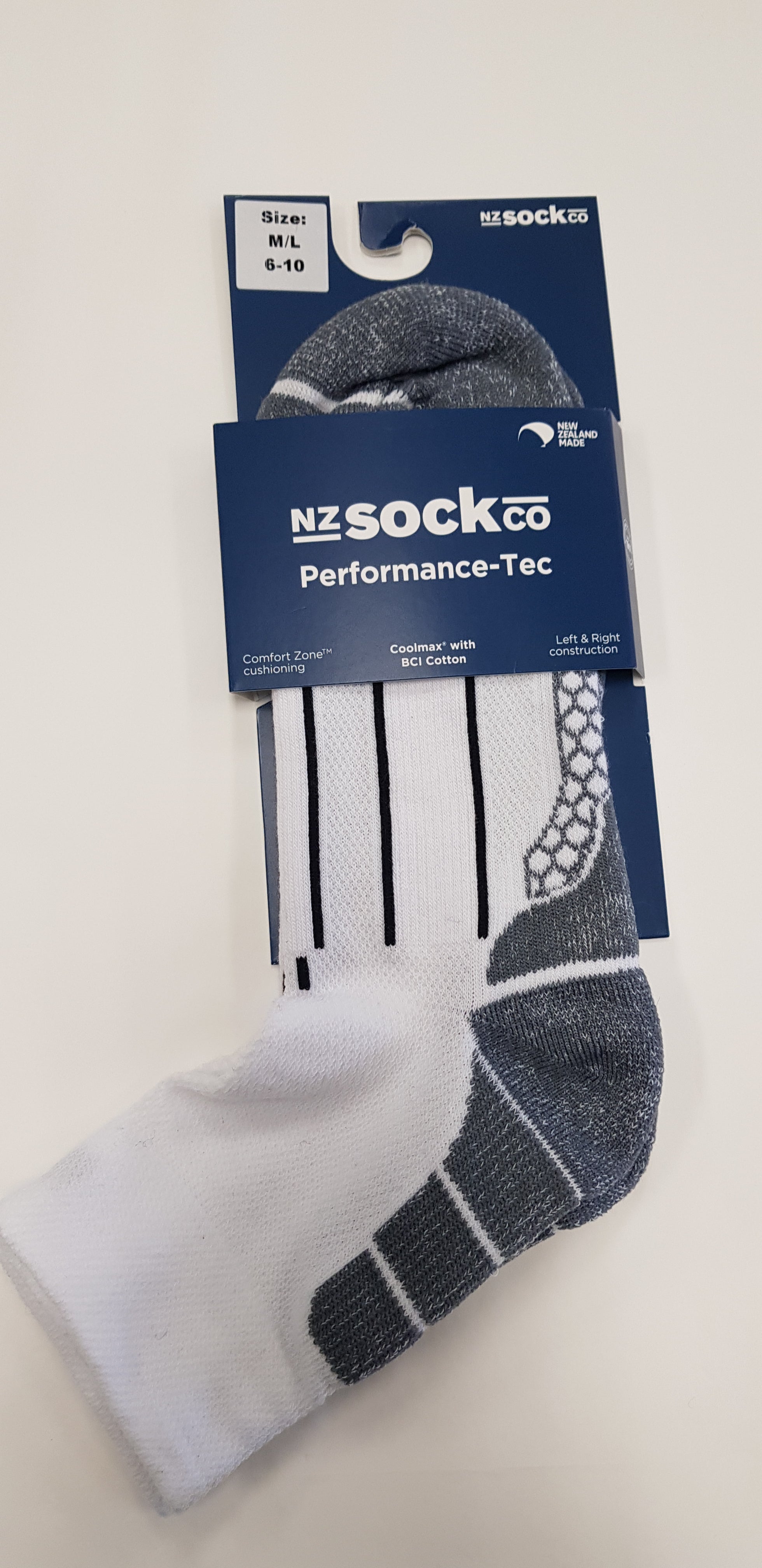 Sock Coolmax Quarter White