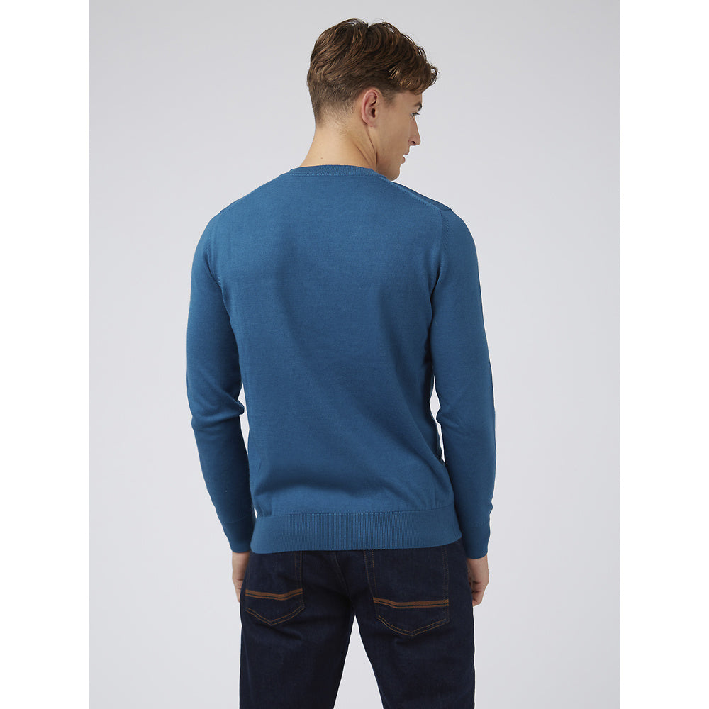 SIGNATURE MERINO CREW DARK TEAL