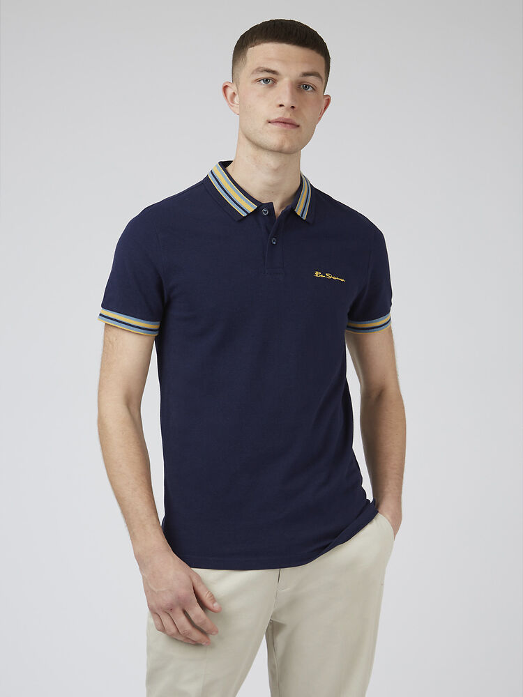 Polo House Collar Marine