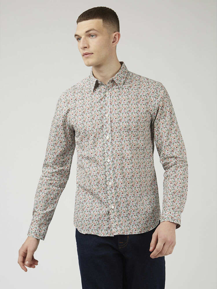 Shirt LS Multicolour Floral Snow White