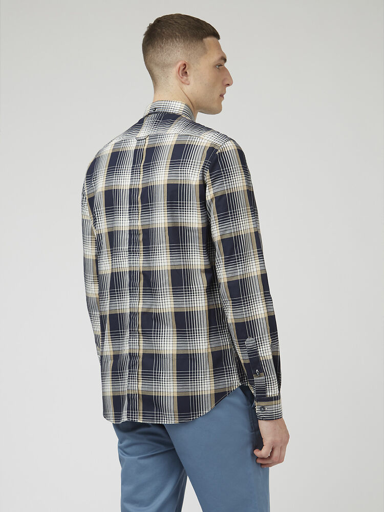 Shirt LS Linear Check Marine