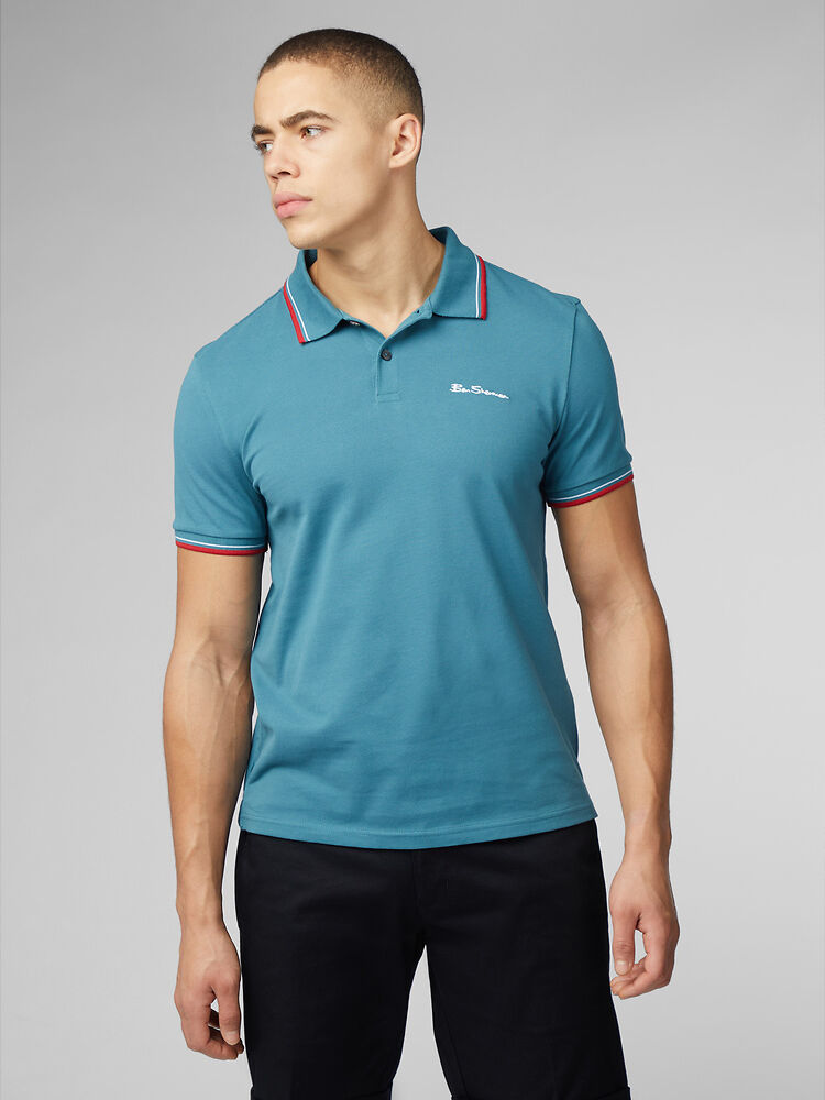 Organic Signature Polo Teal