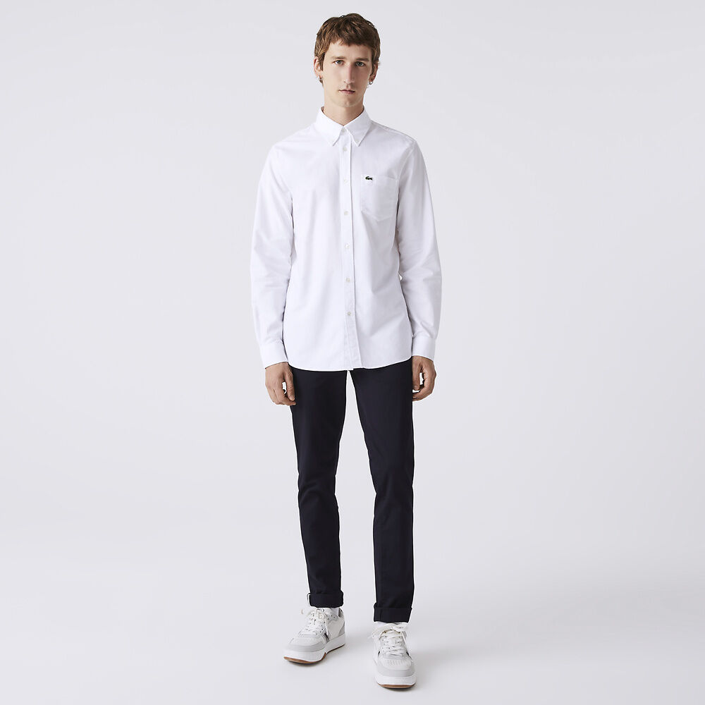 REG FIT OXFORD White shirt Lacoste