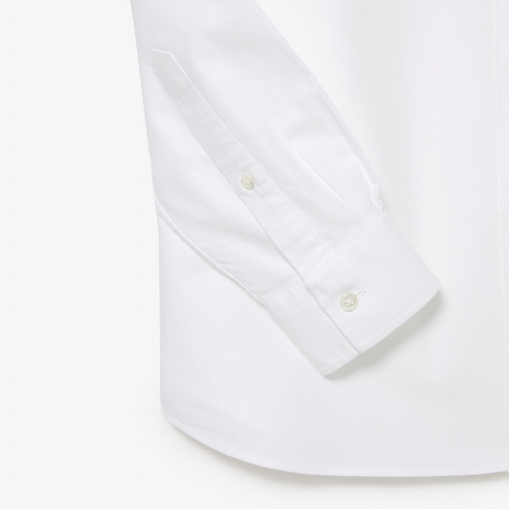 REG FIT OXFORD White shirt Lacoste