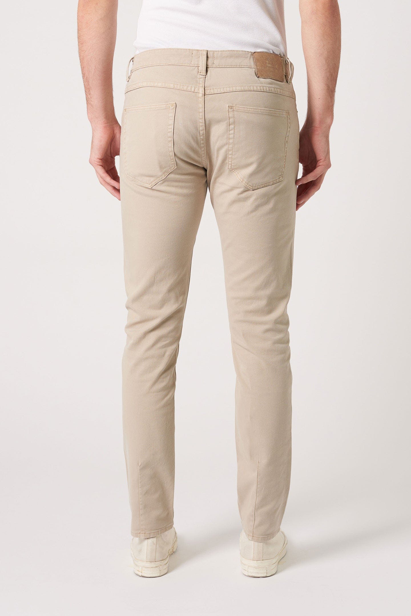 LOU SLIM TWILL WASHED STONE