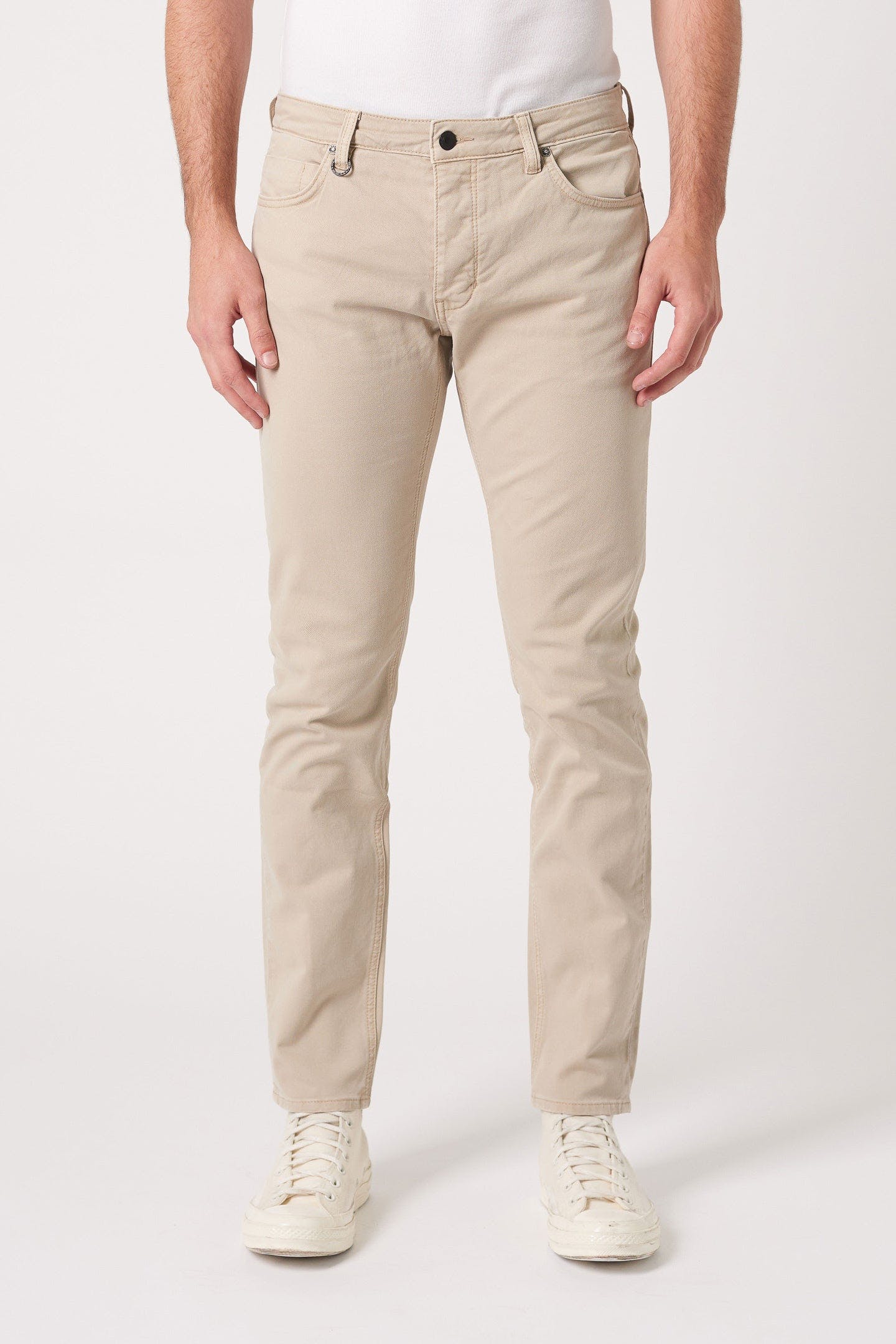 LOU SLIM TWILL WASHED STONE